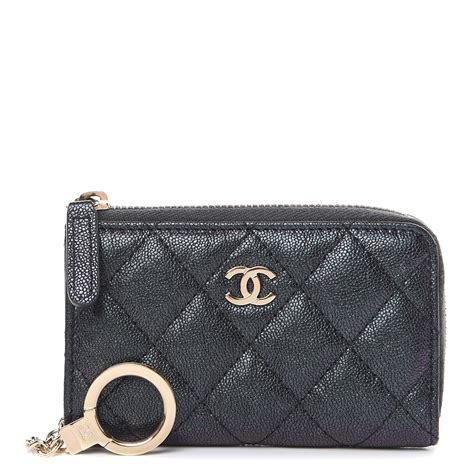 chanel 6 key holder|chanel zipped key holder.